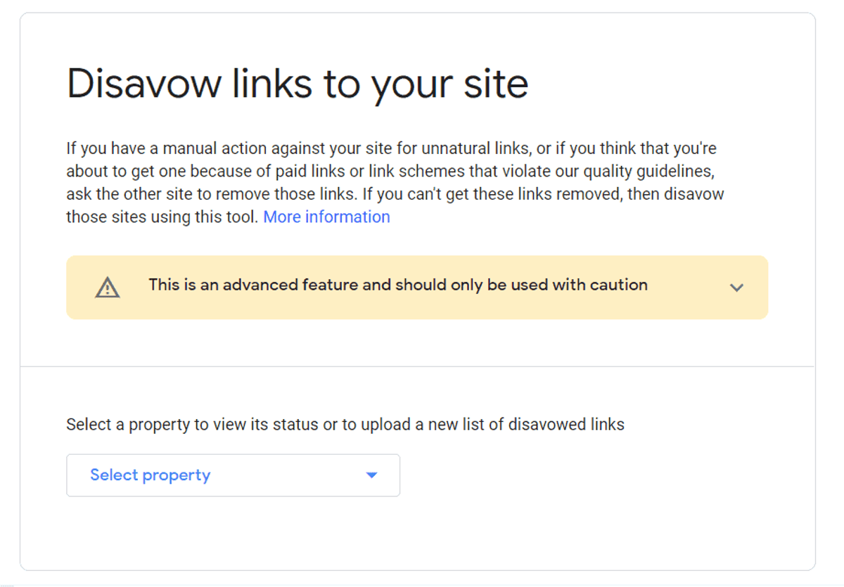 google disavow tool