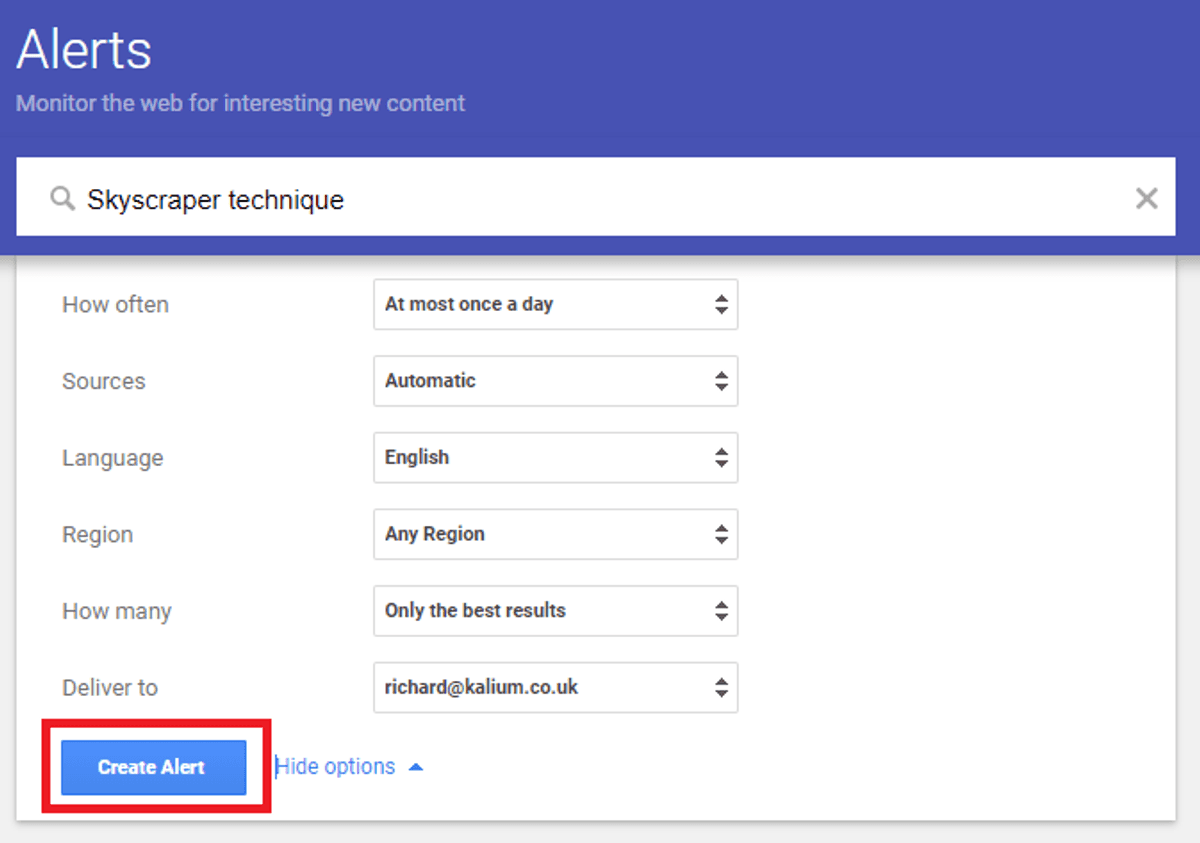 Google alerts