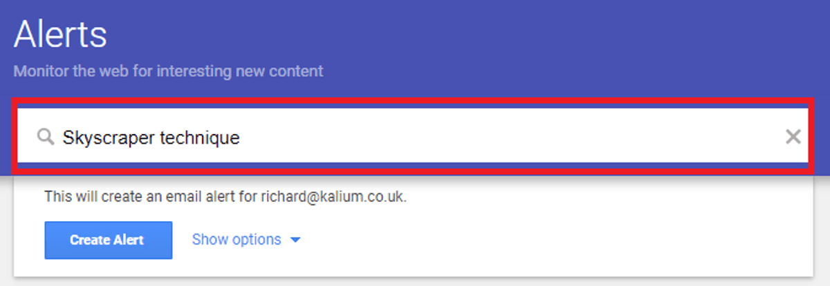 Google alerts